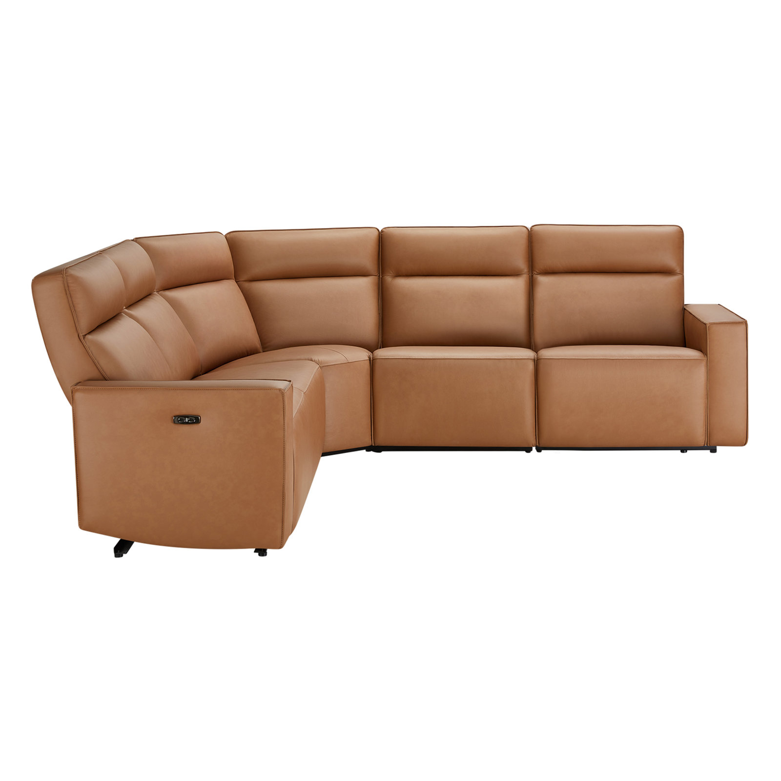 Phillipsburg Top Grain Leather Reclining Sectional, 39.37" H x 108.66" W x 108.66" D
