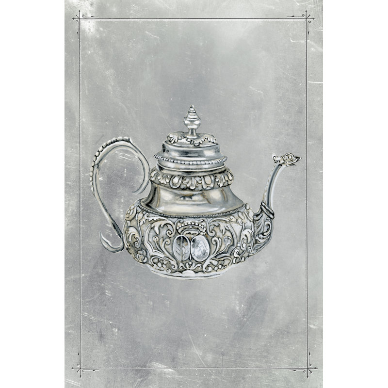 English Silver III - Wrapped Canvas Painting, 46cm H x 30cm W x 3.8cm D