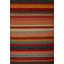 Striped Area Rug in Red/Black