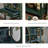 Green Solid Wood+Glass Display Cases