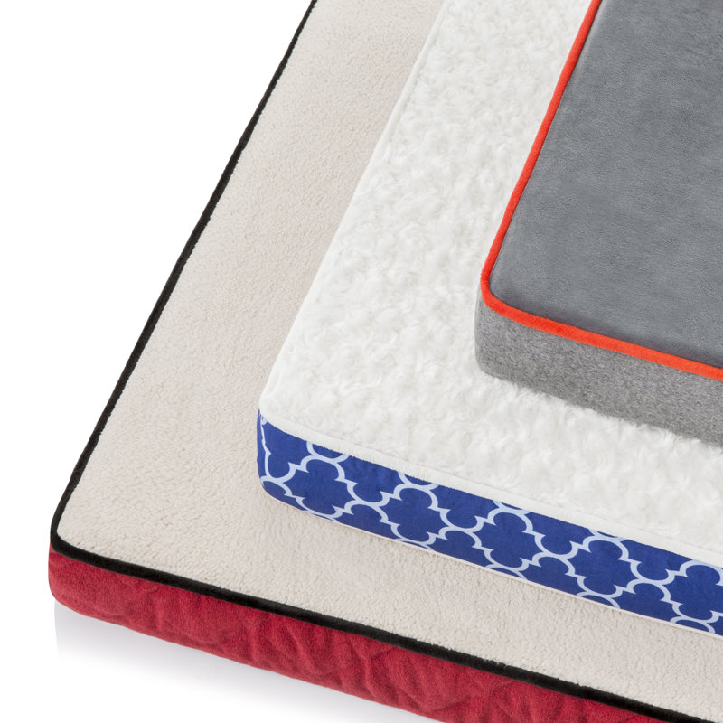 Large Navy Trellis Orthopedic Waterproof Dog Bed