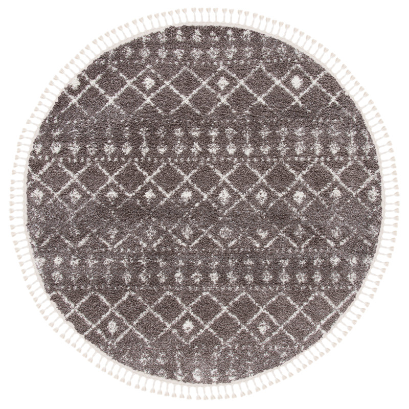 Tapis performance à poils longs Conklin, Rond 6 pi 7 po