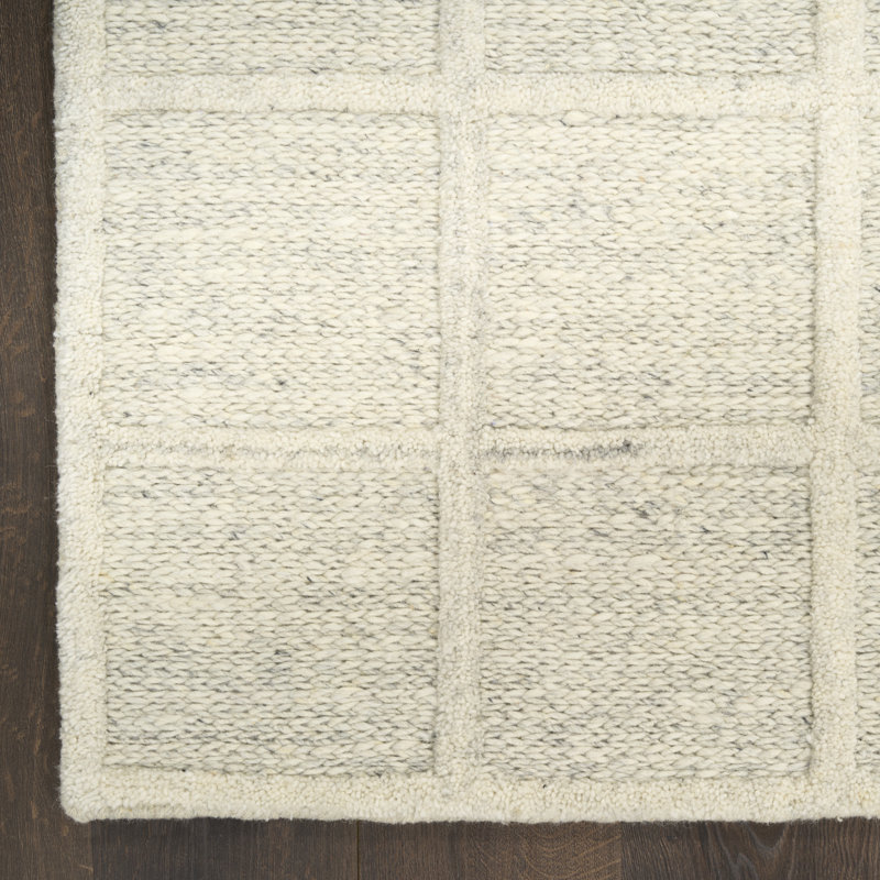 DKNY Pure Framework 2' x 3' Ivory Modern Indoor Rug, Rectangle 2' x 3'