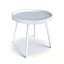 Table basse ronde moulée par injection, petite table de bout moderne avec plateau, table d'appoint résistante aux rayons UV pour le salon, la chambre à coucher, le balcon, blanc-84007827