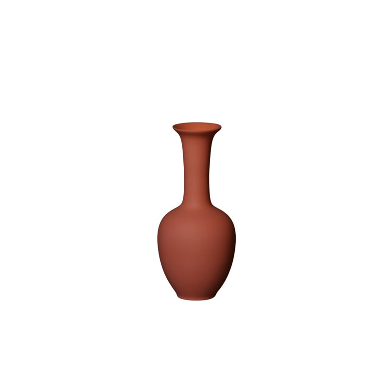 Vase miniature lotus en porcelaine mate, Orange