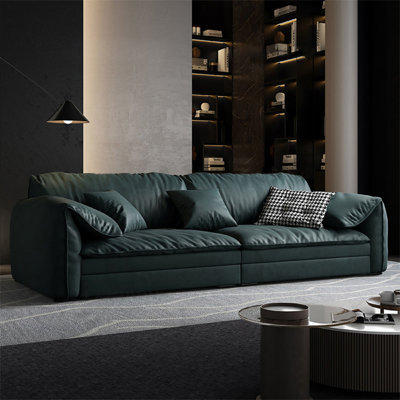 Coussin modulaire en polyester vert foncé