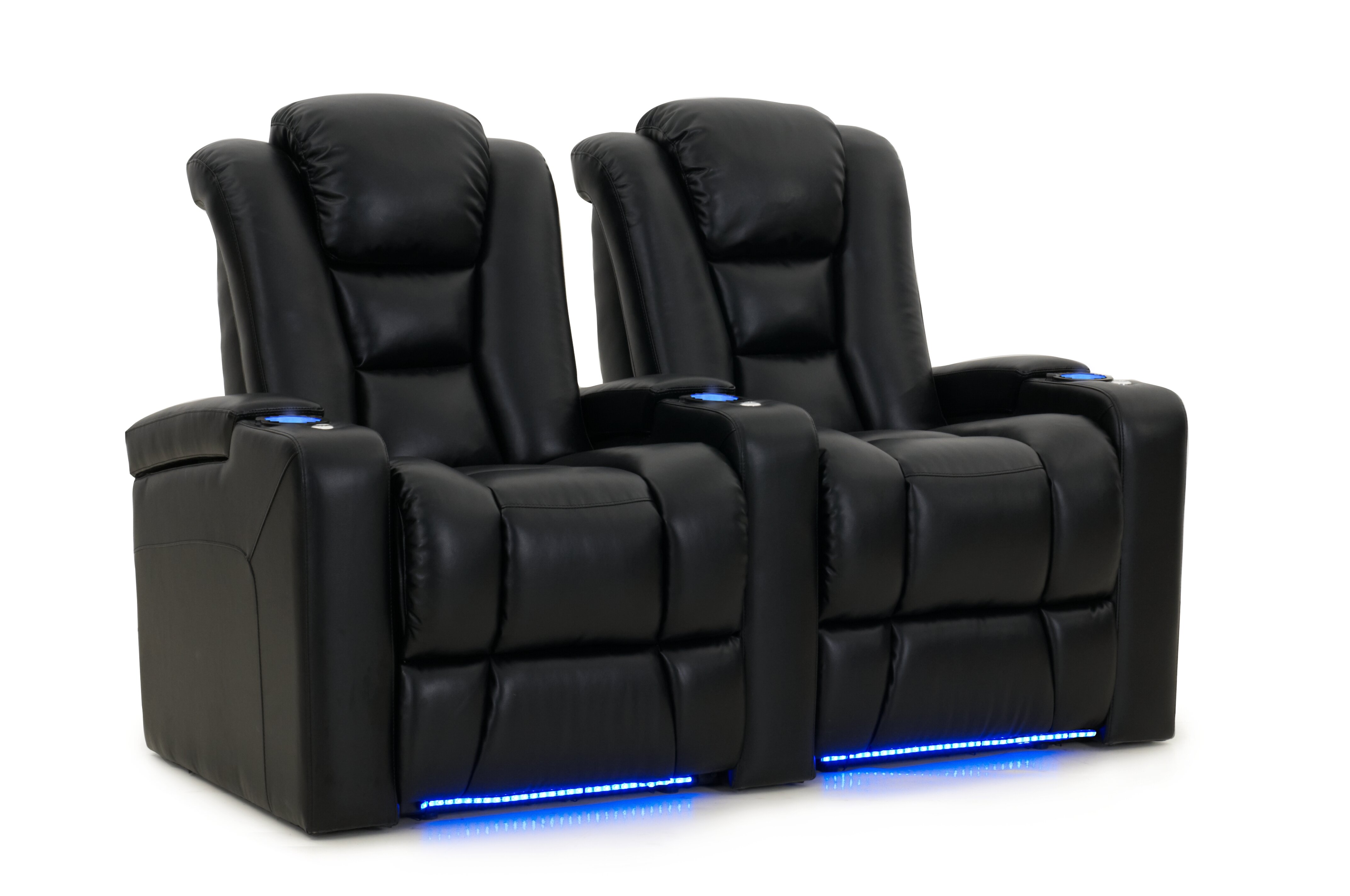 Red Barrel Studio® Neanel Faux Leather Power Reclining Home Theater ...