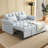 Velvet Tufted Convertible Sleeper Sofa Bed With 2 Pillows, 3 In 1 Pull Out Futon Sofa Bed With Adjustable Backrest, Ideal For Small Spaces & Guests!-1981856911