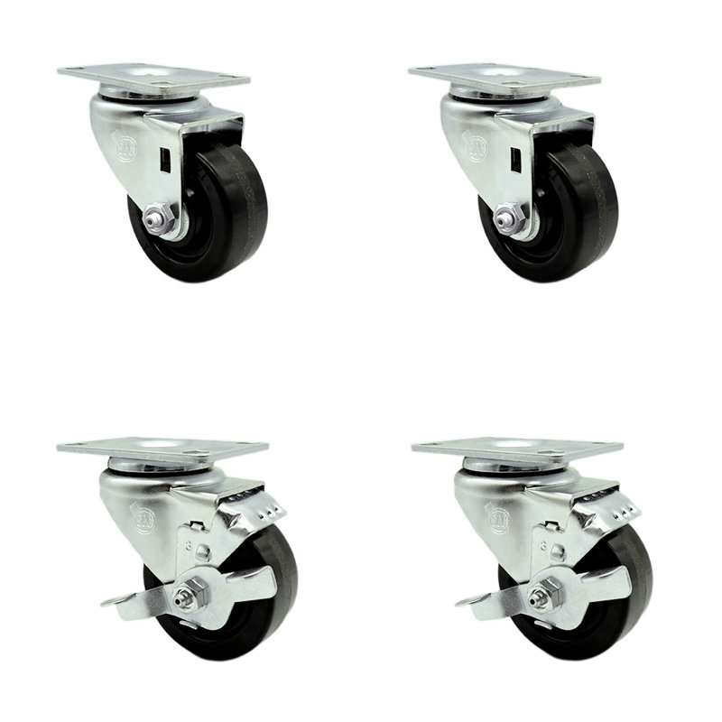 4 Piece Phenolic Caster Set