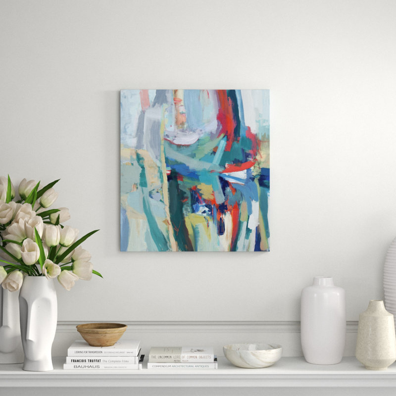 Island Blues Print by Fern Cassidy, 51" H x 47" W x 1.5" D, Image Brush Gel