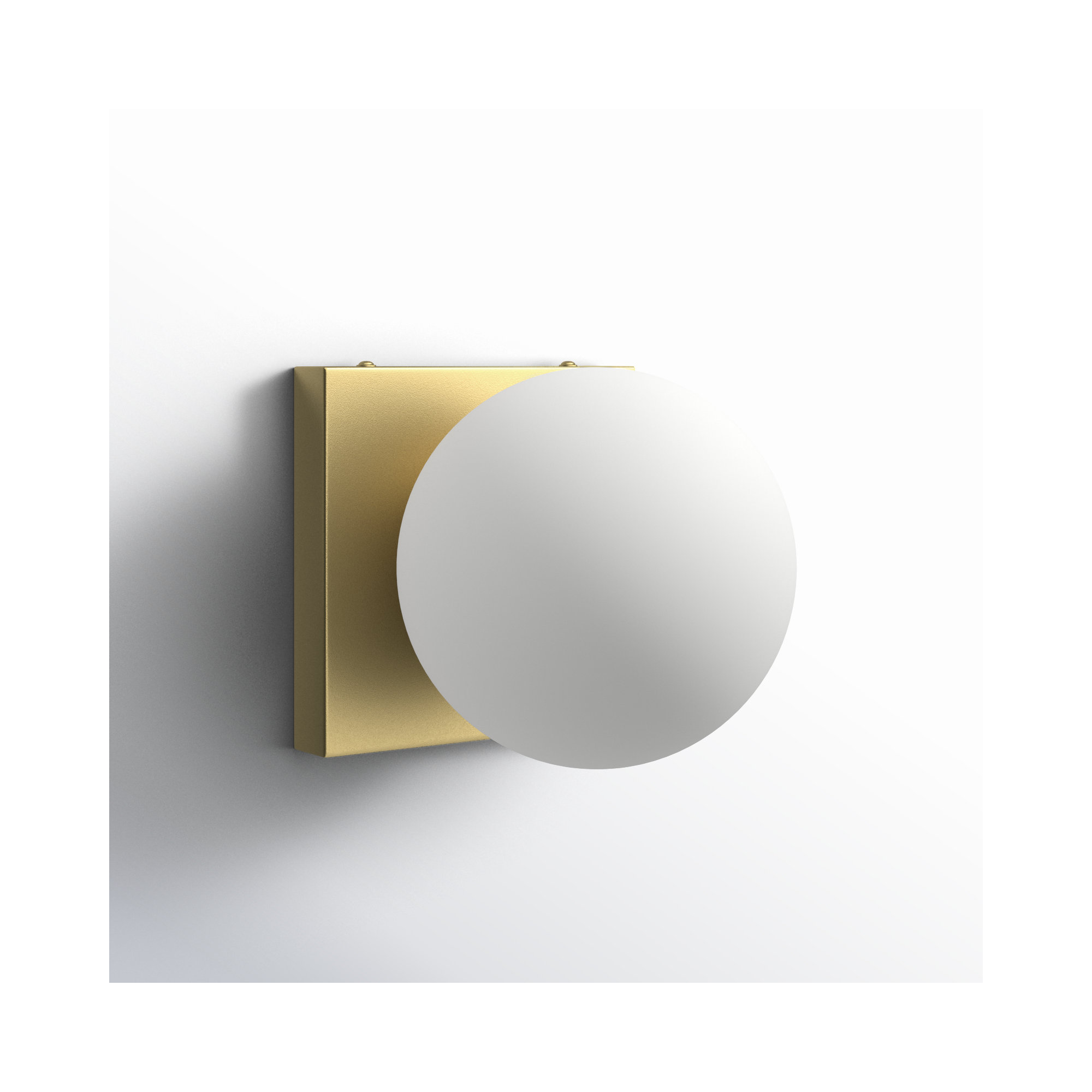 Isabeth Transparent Dimmable Bath Sconce, 6" H x 6" W x 6" D, 1 Light, Brass