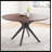 47.2" Solid Wood Round Dining Kitchen Table For 4-6 People With Intersecting Pedestal Base-2143005309-2143005296