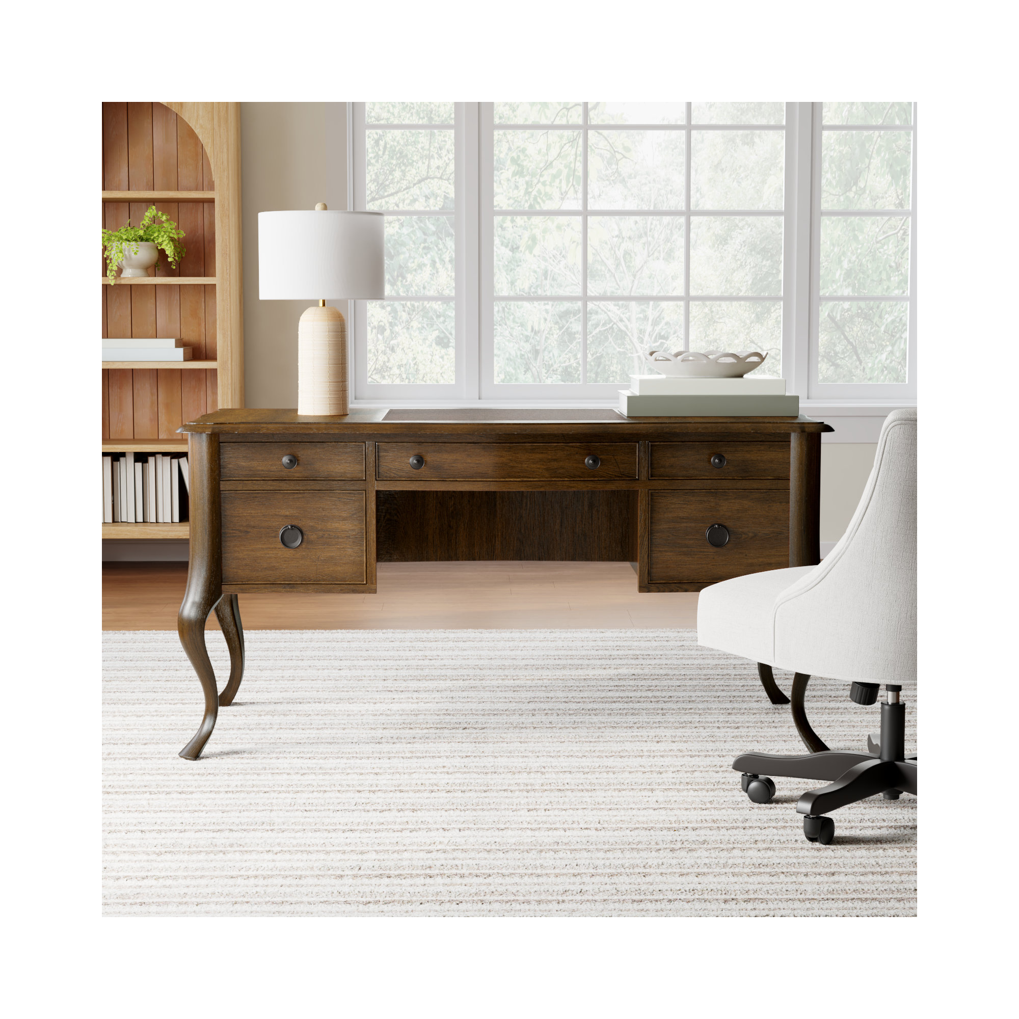 Charlotte Writing Desk, Soft Casual Pecan