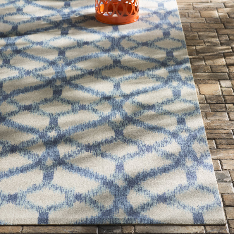 Geometric Indoor / Outdoor Area Rug, Rectangle 160 x 226cm