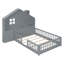 Lit plateforme double pleine grandeur avec fenêtres, tiroirs, tablettes et ports USB intégrés et prises de courant, blanc-309218060-309218061