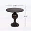 Table de salle à manger ronde en aluminium au fini bronze, élégante et durable pour les intérieurs modernes