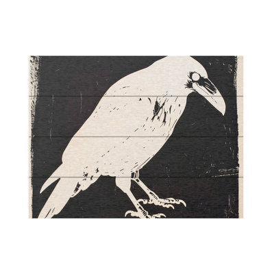 Andreas Magnusson Black Crow Inverted Wood Slat Art