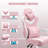 Reclining Ergonomic Fabric PC & Racing Game Chair With Bluetooth Speakers And Vibration Lumbar Pillow-141546301