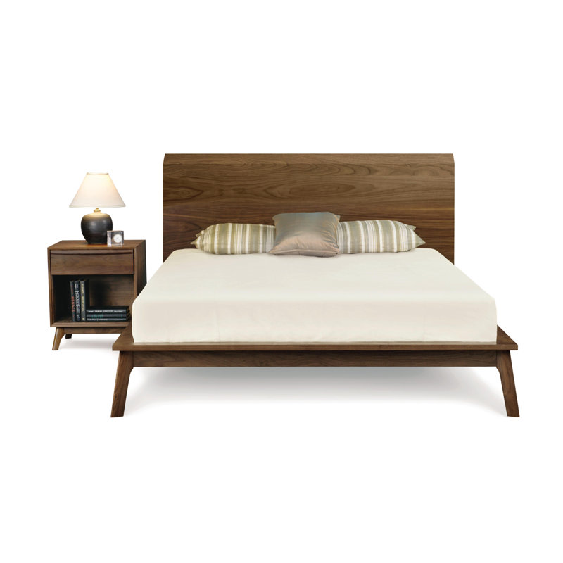 Catalina Solid Wood Bed, Natural Walnut, King