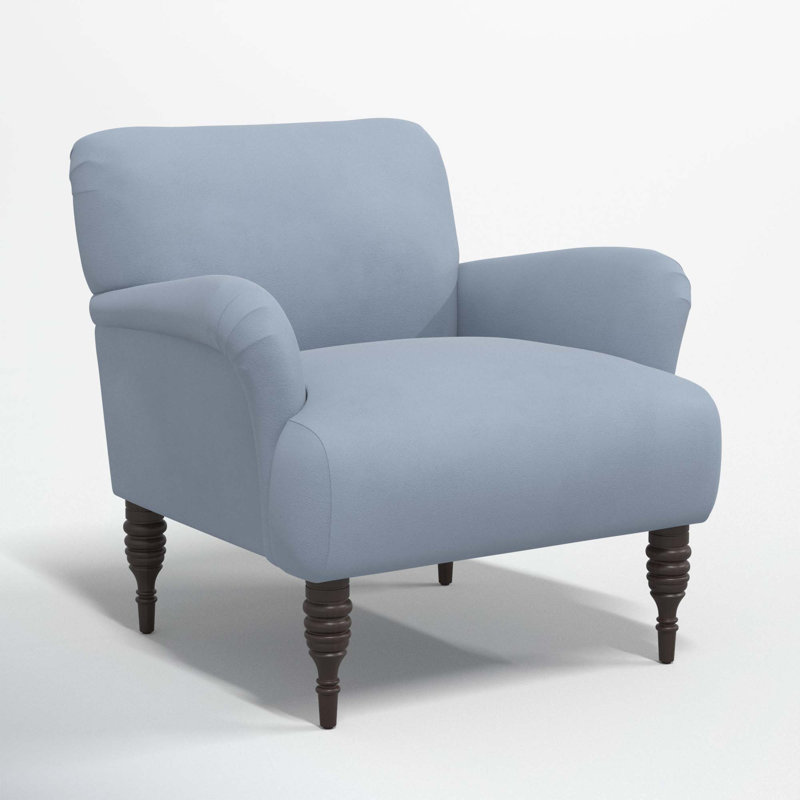 Allura Upholstered Armchair, Classic Ocean Velvet