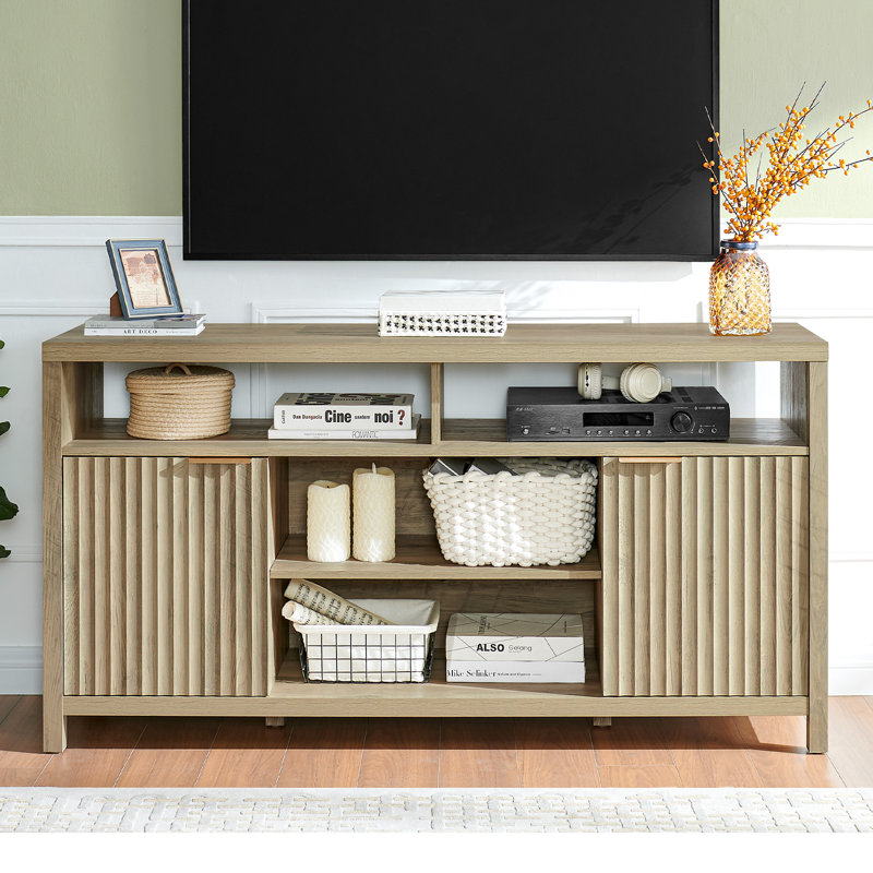 TV Stand for TVs up to 65", Sand Oak