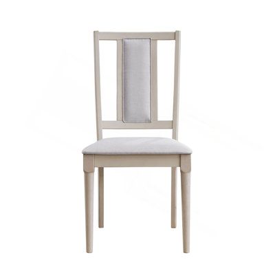 Marta Beige Linen & Natural Finish Side Chair (Set Of 2)