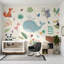 Papier peint pour enfants, animaux mignons, baleine amovible-207670808-207670809