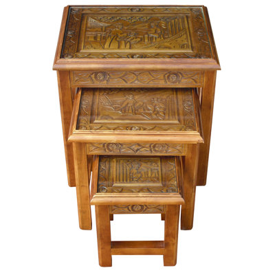 Abrams Glass Top Nesting Tables