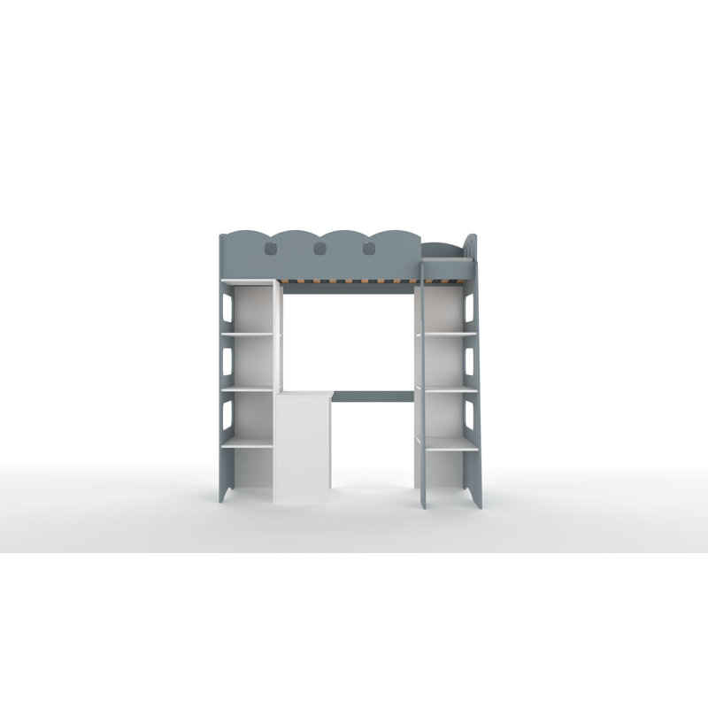 Tonia Kids Loft Bed, Grey