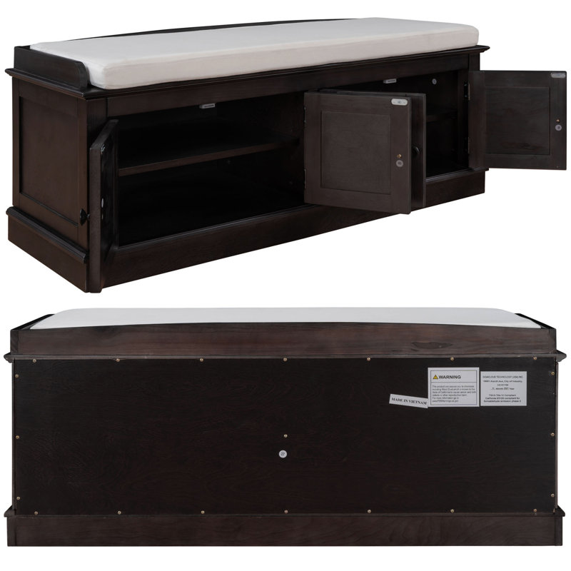 Banc de rangement Calena, Brun