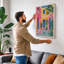 Courtyard in Colour Modern - Wrapped Canvas-1750994712-1750994720