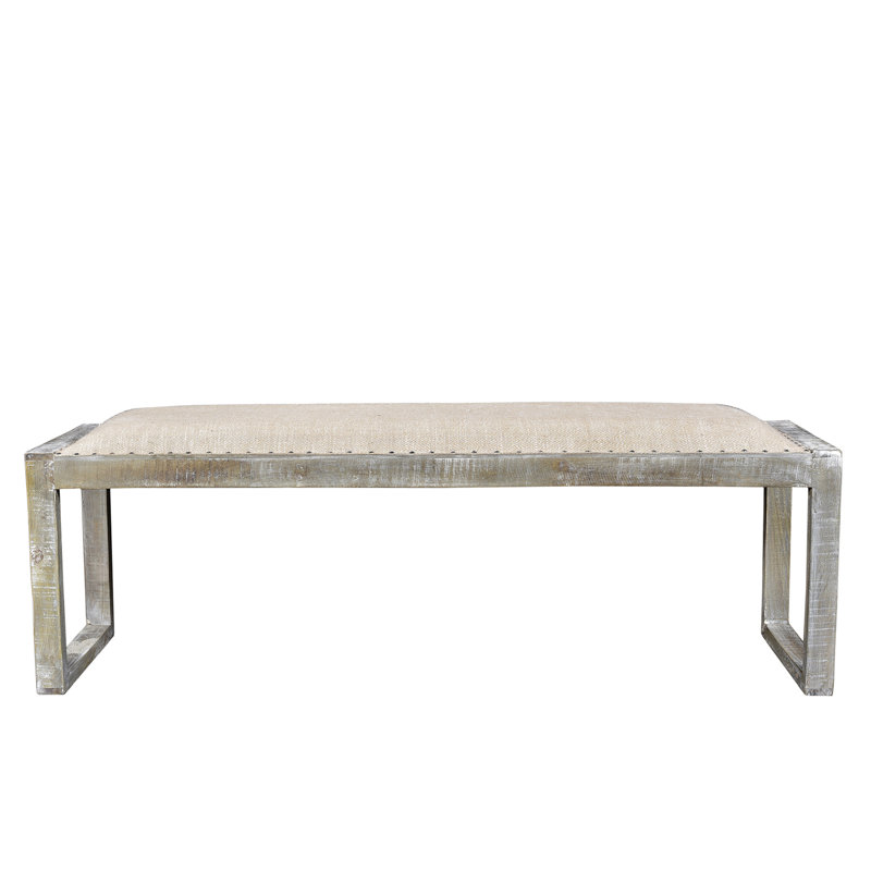 Banc en bois Izmir, Gris