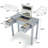 Sleek Grey Vanity Table with LED Lights,Flip-Top Mirror and 2 Drawers,Storage for Women Dressing