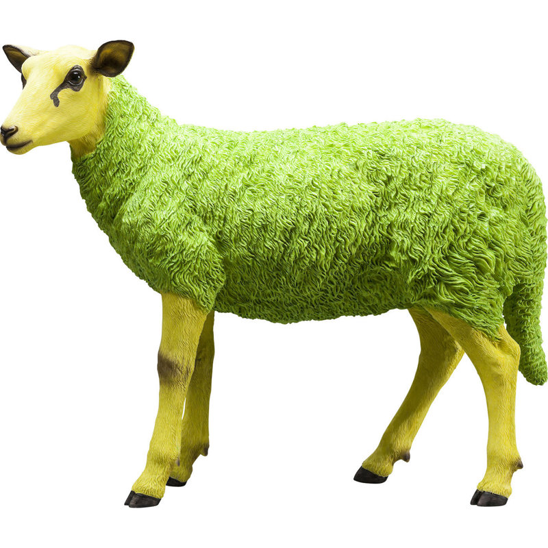 Deco Figurine Sheep, Green