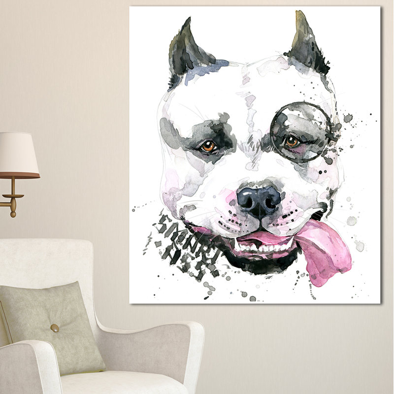 «Drôle de chien avec une seule lentille», reproduction d'art sur toile tendue, H 32 po x l 16 po x P 1 po