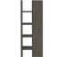 Weathered grey five-tier bookshelf