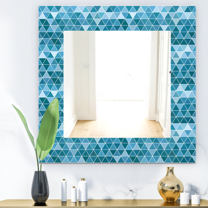 Miroir mural d’appoint trian34 gulaires moderne, H 39,4 po x l 29,5 po