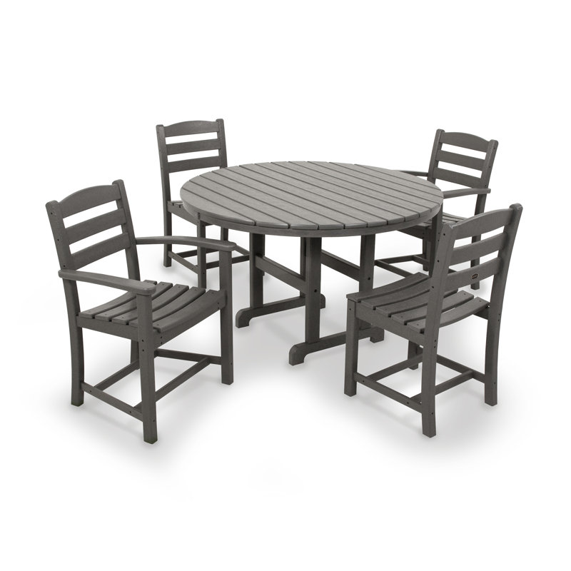 Ensemble repas 5 pièces La Casa Café, Gris ardoise