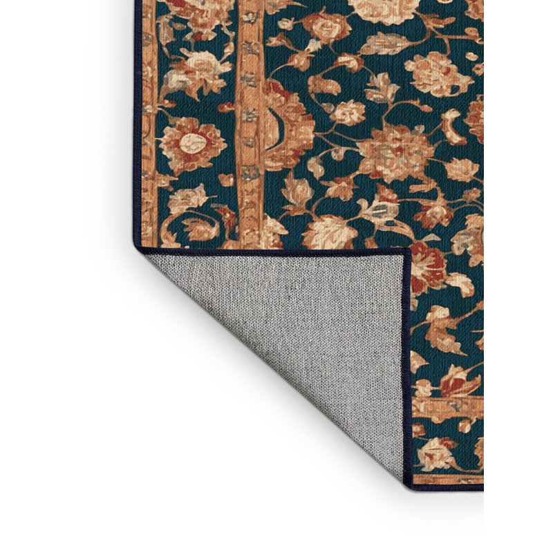 Machine Washable Persian Gray Area Rug, Rectangle 4' x 6'