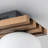 3-Light Wood Flush Mount