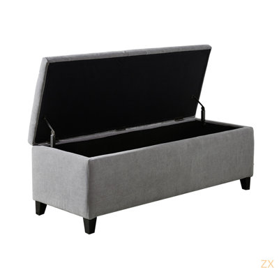 Banc de rangement capitonné à fermeture douce