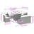  Garden Sofa Set Beige, Light Grey