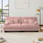 Canapé Cloud, canapé 2 places avec 2 coussins lombaires et 2 coussins décoratifs - chenille rose