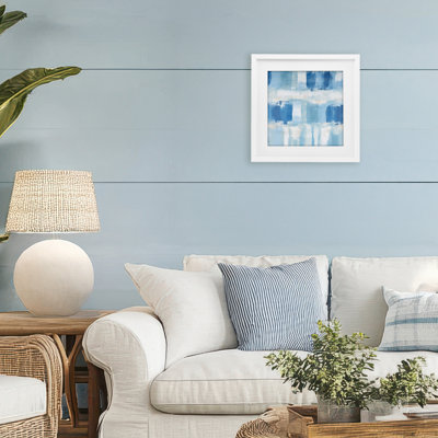 Blue & White Visionaries Framed Print Under Glass, design by Irena Orlov