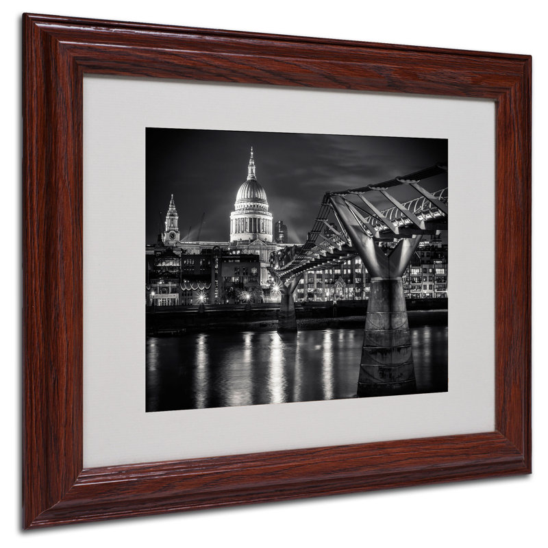 « lettres de londres » par giuseppe torre, reproduction de photo encadrée, H 11 po x l 14 po x P 0,5 po, Brun - Biseautée