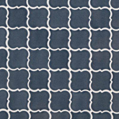 Arabesque 10.8 x 15.5 Glossy Ceramic Mosaic Tile