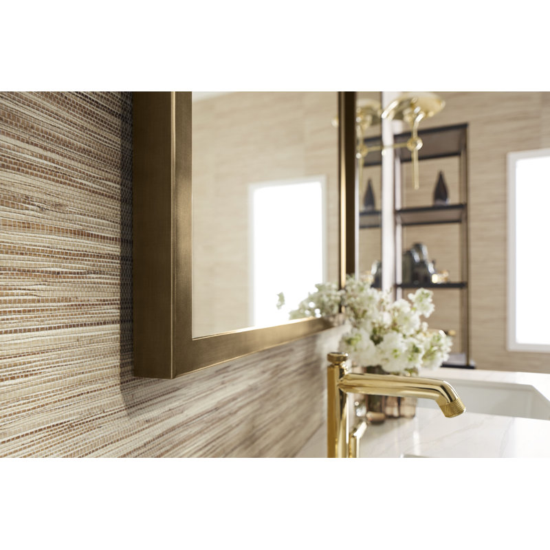 Craft Series Stainless Steel Wall Mirror, 30" H x 19.25" W, Aged Brass