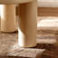 Table basse Cloud, table basse beige crème irrégulière de 35,43 po à 3 pieds, table centrale moderne pour le salon, table à thé d'intérieur, assemblage facile