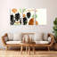 «Tropical Monstera Leaves and Geometric Shape», art mural sur toile, impression de style aquarelle (ensemble de 3)-750279009