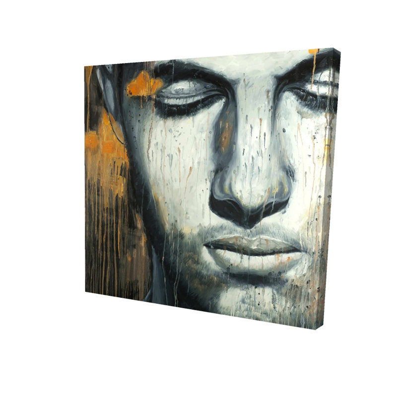 Abstract Man Face Canvas - Contemporary Figurative Home Decor